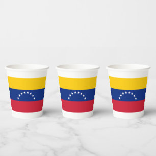 En Papier Gobelets de fête personnalisés avec le drapeau du