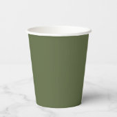 En Papier Gobelets de mariage Olive & Beige (Verso)
