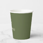 En Papier Gobelets de mariage Olive & Beige (Gauche)