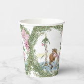 En Papier Gobelets de Noël, poney, vaisselle (Gauche)