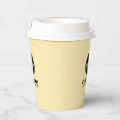 En Papier Gobelets personnalisés avec couvercles (Logo & Nom (Droite)