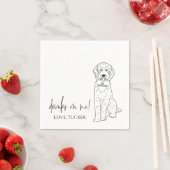 En Papier Goldendoodle Baby shower de chien de serviette per (En situation)