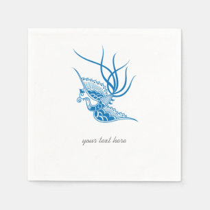 En Papier Jeu de serviette bleu pour la table d'oiseaux