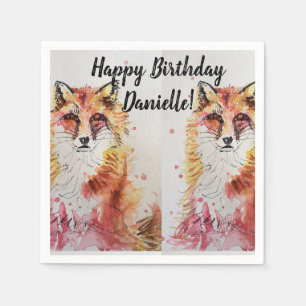 En Papier Jolie renard rouge serviette décorative pour anniv
