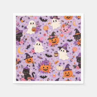 En Papier Jolie serviette carrée Halloween