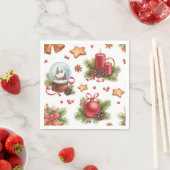 En Papier Jolie serviette de Noël (En situation)