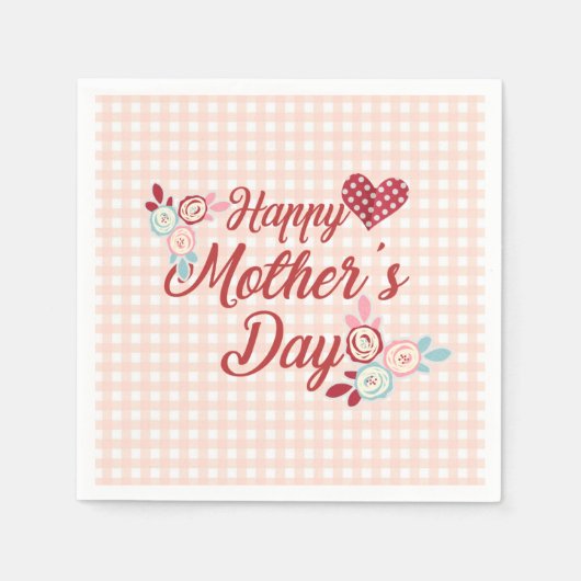 En Papier Joyeuse fête des mères | Serviette de table (Devant)