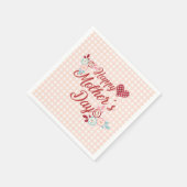 En Papier Joyeuse fête des mères | Serviette de table (Coin)