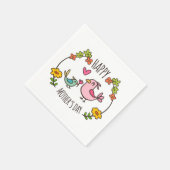 En Papier Joyeuse fête des mères | Serviette de table (Coin)