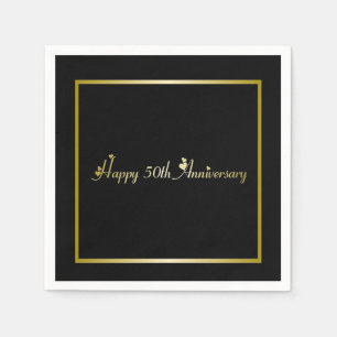 En Papier Joyeux 50e anniversaire de la serviette de cocktai