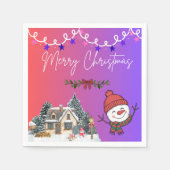 En Papier Joyeux Noël Serviette de fête (Devant)