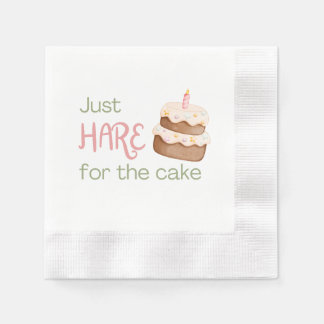 En Papier Just "LIÈVRE" pour la serviette de dessert de gâte