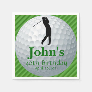 En Papier La serviette personnalisée par anniversaire de