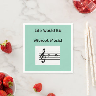En Papier "La vie serait Bb sans musique !" Serviette