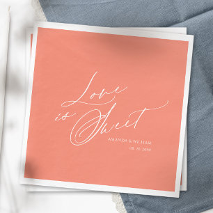 En Papier L'amour est une serviette sucrée - Mariage élégant