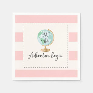 En Papier L'aventure commence la serviette de partie de baby