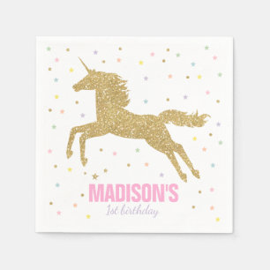 En Papier Licorne lunatique de serviette de fête