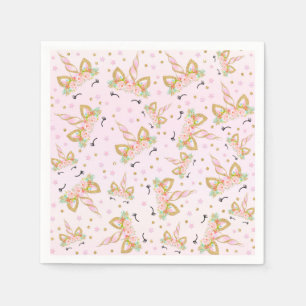 En Papier Licorne lunatique de serviette de fête
