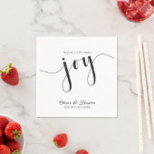 En Papier Mariage, Élégant, Simple, Typographie, Serviette (En situation)