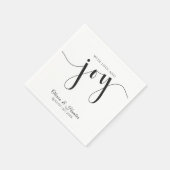 En Papier Mariage, Élégant, Simple, Typographie, Serviette (Coin)