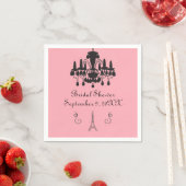 En Papier Mariage Thème Parisien - Serviette (En situation)