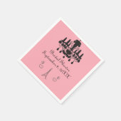 En Papier Mariage Thème Parisien - Serviette (Coin)
