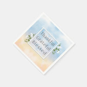 En Papier Merci Gratuit Béni Thanksgiving | Serviette de tab (Coin)