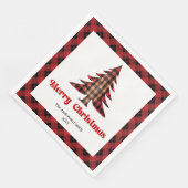 En Papier Modèle de serviette de Noël rustique Buffalo modif (Coin)