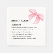 En Papier Moderne Pink Bow faits amusants mariages serviette (Devant)