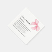 En Papier Moderne Pink Bow faits amusants mariages serviette (Coin)