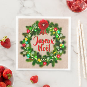 En Papier Modifier le texte serviette de table joyeux noël d