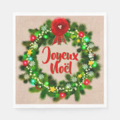 En Papier Modifier le texte serviette de table joyeux noël l (Devant)