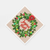 En Papier Modifier le texte serviette de table joyeux noël l (Coin)