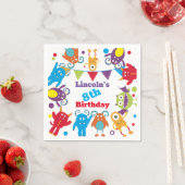 En Papier Monster Anniversaire Bash personnalisées serviette (En situation)