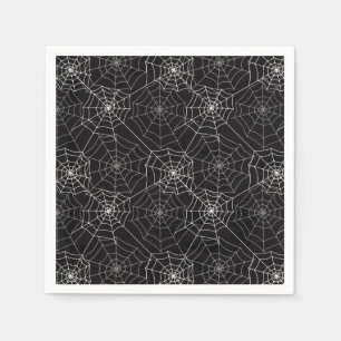 En Papier Motif Web Halloween Spider Serviette de table