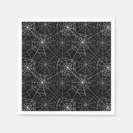 En Papier Motif Web Halloween Spider | Serviette de table (Devant)