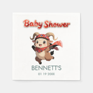 En Papier Moufle Mignon Serviette pour Baby Shower d'Hiver