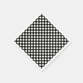 En Papier Noir, blanc à damiers serviette (Coin)