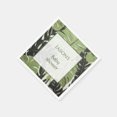 En Papier Nom de baby shower feuille tropical serviette (Coin)