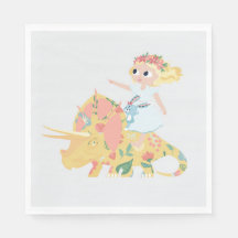 Nomi & Brave Ride Triceratops - Cocktail Serviette