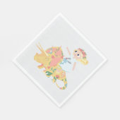 En Papier Nomi & Brave Ride Triceratops - Cocktail Serviette (Coin)