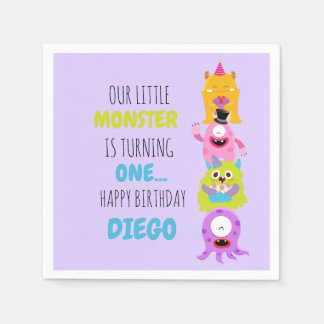 En Papier Notre petit monstre tourne une serviette