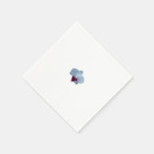 En Papier Orchidée blanche avec violet sur la serviette (Coin)