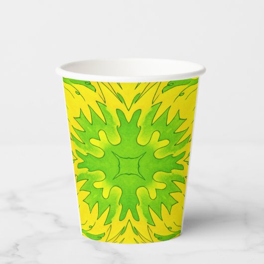En Papier Pause Néon Édition Mardi – Gobelets vert jaune (Recto)