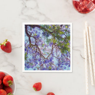 En Papier Peinture à l'huile d'arbre de Jacaranda, serviette