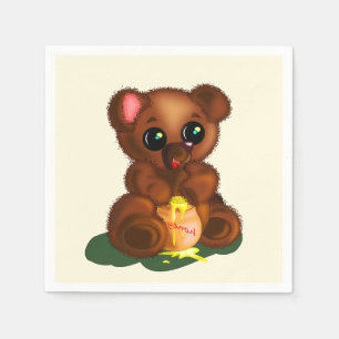 En Papier Peinture de la serviette d'Ours de miel