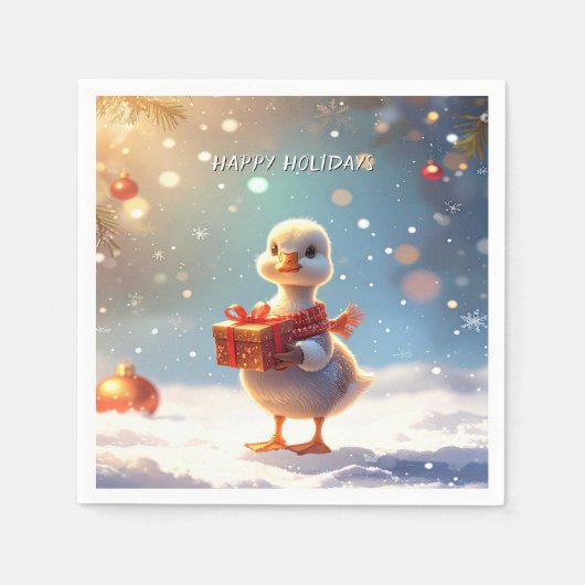 En Papier Petit Canard Serviette de vacances (Devant)