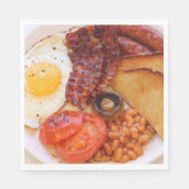 En Papier Petit déjeuner anglais complet Serviette serviette (Devant)
