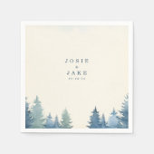 En Papier Pins doux mariage serviette (Devant)