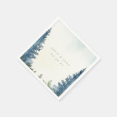 En Papier Pins verts mariage serviette (Coin)